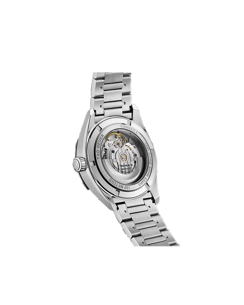  Shop Authentic Tag Heuer Carrera Date Black Dial Silver Steel Strap Watch for Men - WBN2110.BA0639 - Luxxuri