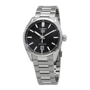  Shop Authentic Tag Heuer Carrera Date Black Dial Silver Steel Strap Watch for Men - WBN2110.BA0639 - Luxxuri