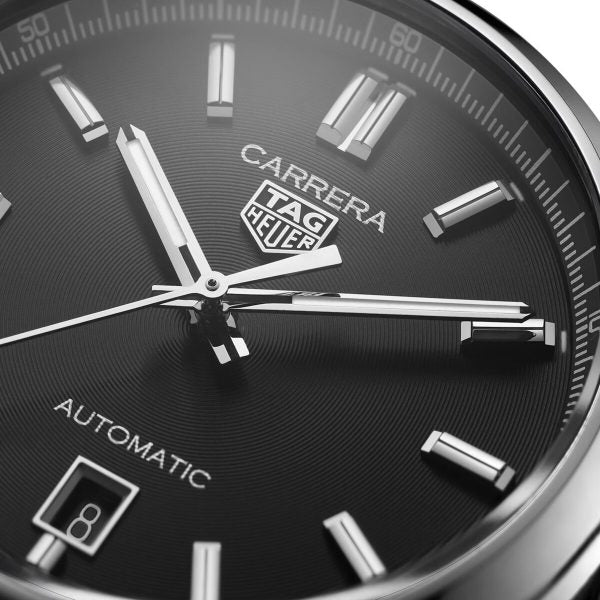  Shop Authentic Tag Heuer Carrera Date Black Dial Silver Steel Strap Watch for Men - WBN2110.BA0639 - Luxxuri