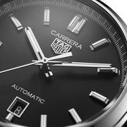  Shop Authentic Tag Heuer Carrera Date Black Dial Silver Steel Strap Watch for Men - WBN2110.BA0639 - Luxxuri