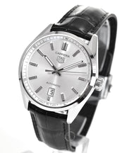  Shop Authentic Tag Heuer Carrera Date Silver Dial Black Leather Strap Watch for Men - WBN2111.FC6505 - Luxxuri