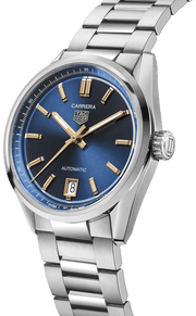  Shop Authentic Tag Heuer Carrera Quartz Blue Dial Silver Steel Strap Watch for Women - WAR1112.BA0601 - Luxxuri
