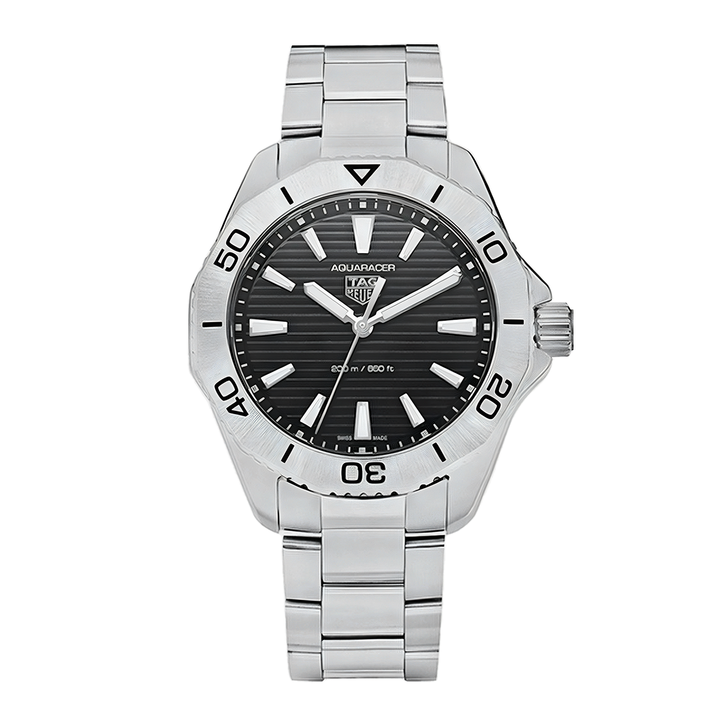  Shop Authentic Tag Heuer Aquaracer Professional 200 Quartz Black Dial Silver Steel Strap Watch for Men - WBP1110.BA0627 - Luxxuri