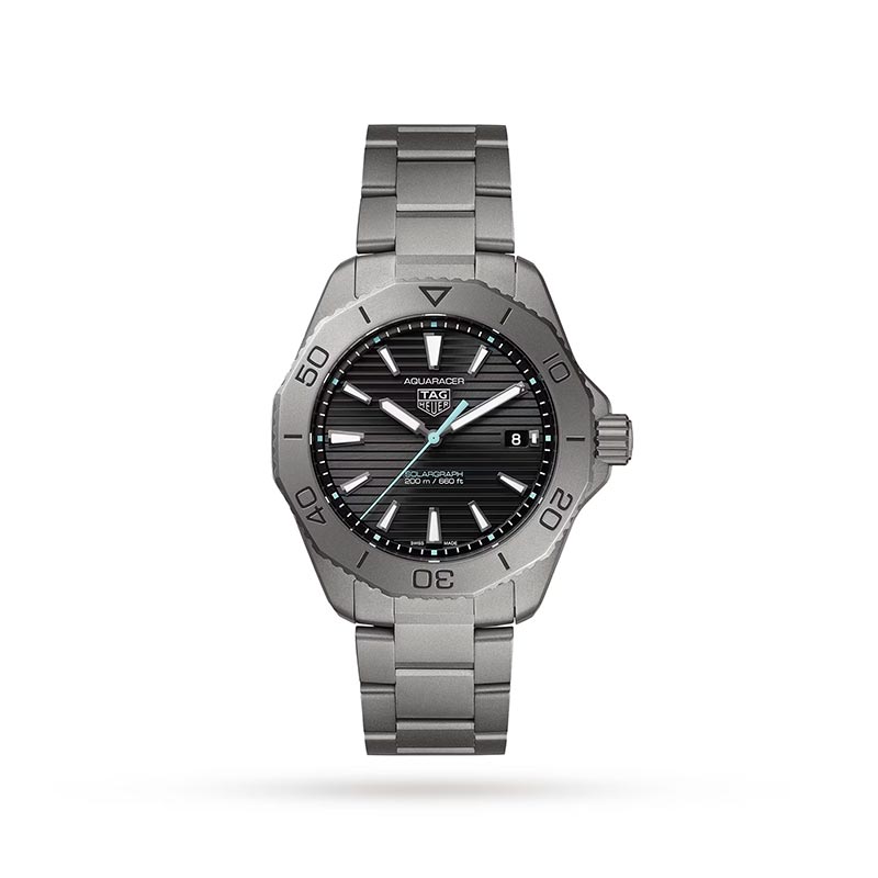  Shop Authentic Tag Heuer Aquaracer Professional 200 Solargraph Quartz Black Dial Silver Steel Strap Watch for Men - WBP1180.BF0000 - Luxxuri