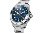  Shop Authentic Tag Heuer Aquaracer Professional 300 GMT Automatic Blue Dial Silver Steel Strap Watch for Men - WBP2010.BA0632 - Luxxuri