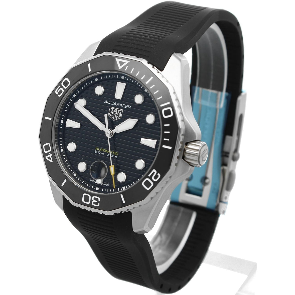  Shop Authentic Tag Heuer Aquaracer Professional 300 Automatic Black Dial Black Rubber Strap Watch for Men - WBP201A.FT6197 - Luxxuri