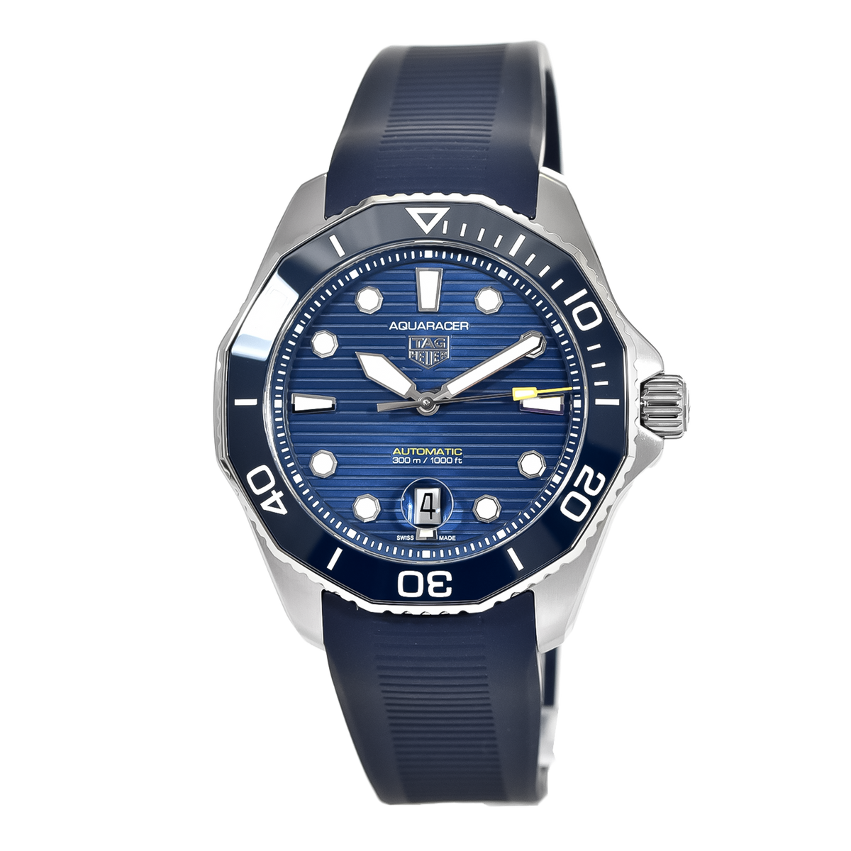  Shop Authentic Tag Heuer Aquaracer Professional 300 Automatic Blue Dial Blue Rubber Strap Watch for Men - WBP201B.FT6198 - Luxxuri