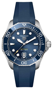  Shop Authentic Tag Heuer Aquaracer Professional 300 Automatic Blue Dial Blue Rubber Strap Watch for Men - WBP201B.FT6198 - Luxxuri