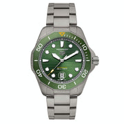  Shop Authentic Tag Heuer Aquaracer Professional 300 Automatic Green Dial Silver Steel Strap Watch for Men - WBP208B.BF0631 - Luxxuri