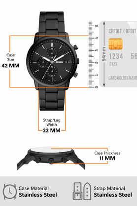  Shop Authentic Fossil Townsman Chronograph Black Dial Black Steel Strap Watch for Men - FS5379 - Luxxuri