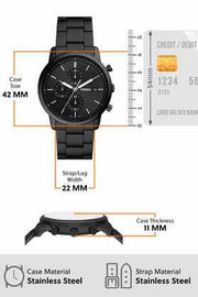  Shop Authentic Fossil Townsman Chronograph Black Dial Black Steel Strap Watch for Men - FS5379 - Luxxuri
