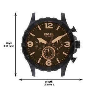  Shop Authentic Fossil Nate Chronograph Brown Dial Brown Leather Strap Watch for Men - JR1487 - Luxxuri