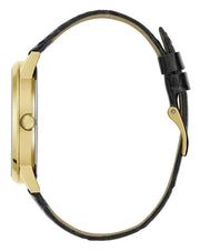  Shop Authentic Guess Gadget Gold Dial Black Leather Strap Watch for Men - GW0570G1 - Luxxuri