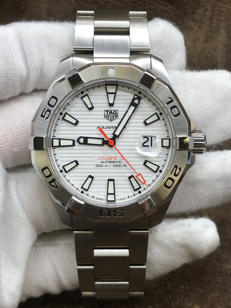  Shop Authentic Tag Heuer Aquaracer White Dial Watch for Men - WAY2013.BA0927 - Luxxuri
