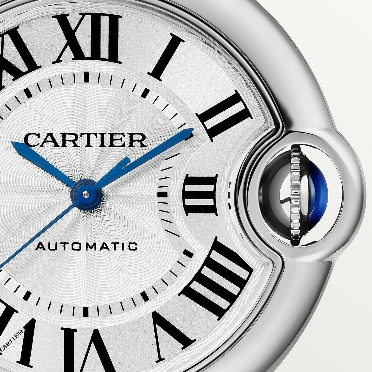  Shop Authentic Cartier Ballon Bleu De Cartier Silver Dial Black Leather Strap Watch for Women - WSBB0028 - Luxxuri