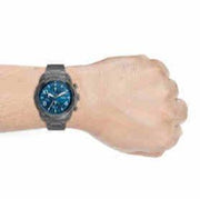  Shop Authentic Fossil Bronson Chronograph Blue Dial Grey Steel Strap Watch for Men - FS5711 - Luxxuri