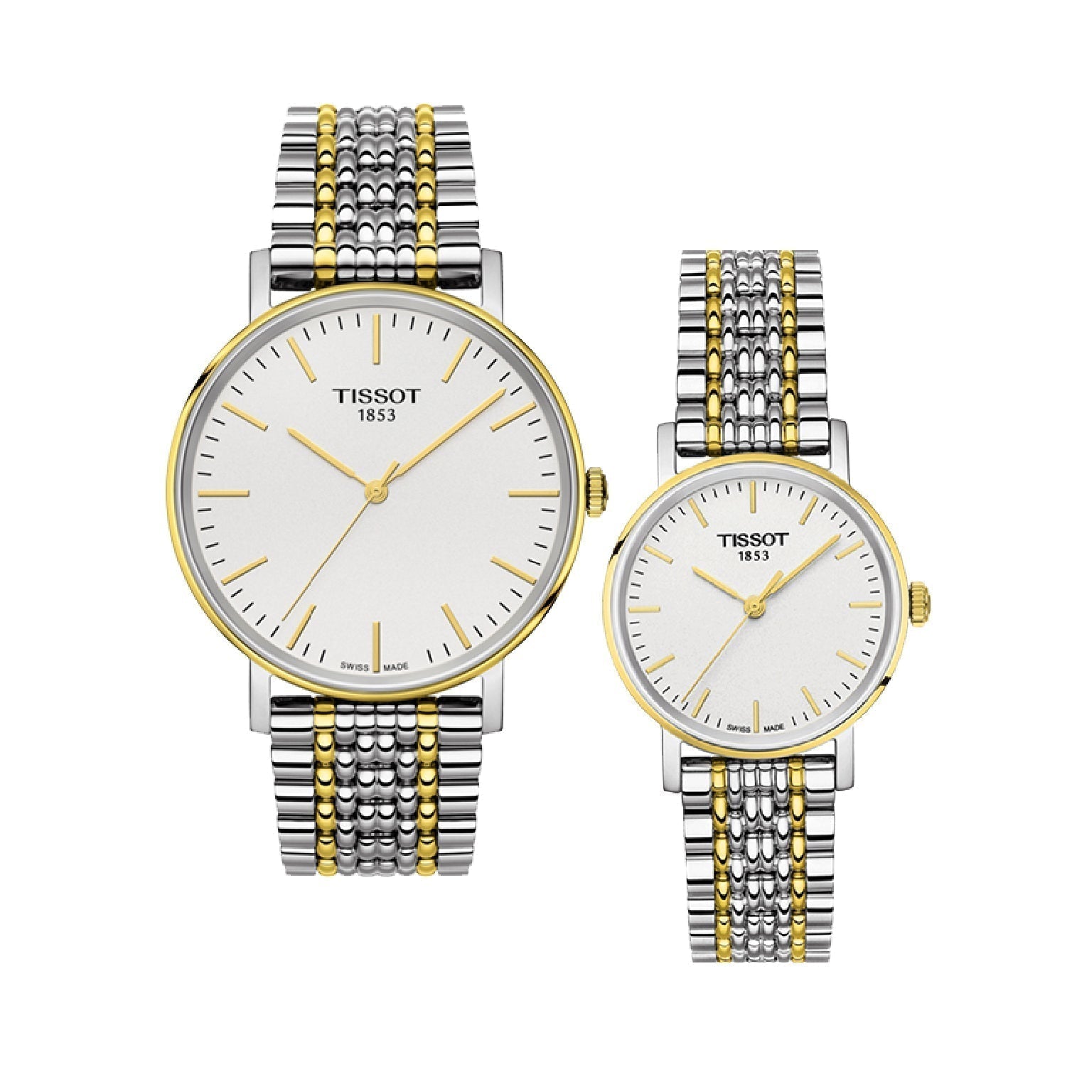  Shop Authentic Tissot Everytime Medium White Dial Two Tone Mesh Bracelet Watch For Men - T109.410.22.031.00 - Luxxuri