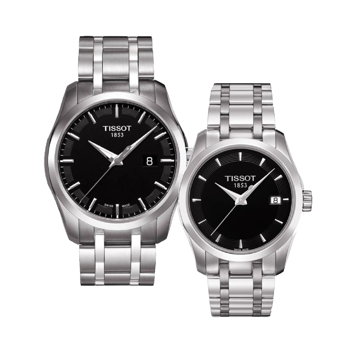  Shop Authentic Tissot T Trend Couturier Chronograph Black Dial Silver Steel Strap Watch For Men - T035.410.11.051.00 - Luxxuri