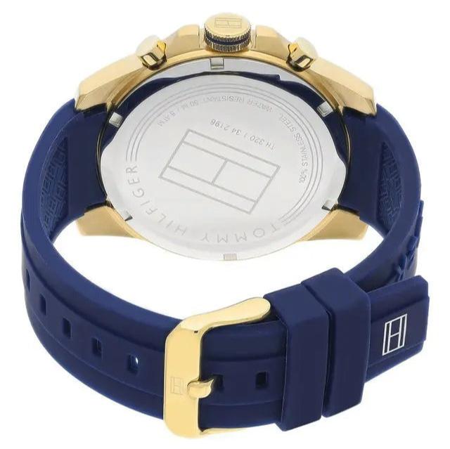  Shop Authentic Tommy Hilfiger Decker White Dial Blue Rubber Strap Watch for Men - 1791353 - Luxxuri