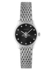  Shop Authentic Gucci G Timeless Quartz Black Dial Silver Steel Strap Watch For Women - YA1265020 - Luxxuri