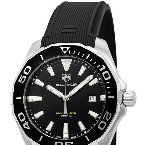  Shop Authentic Tag Heuer Aquaracer Quartz Black Dial Black Rubber Strap Watch for Men -  WAY101A.FT6141 - Luxxuri