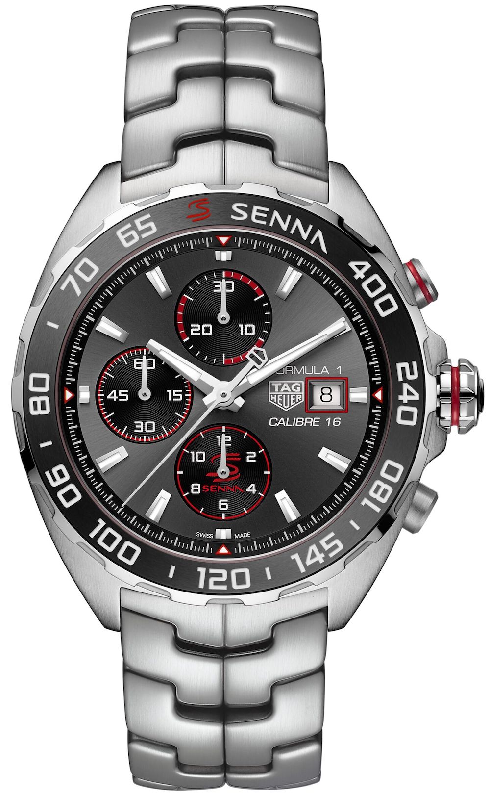  Shop Authentic Tag Heuer Formula 1 Chronograph Senna Grey Dial Silver Steel Strap Watch for Men - CAZ201D.BA0633 - Luxxuri