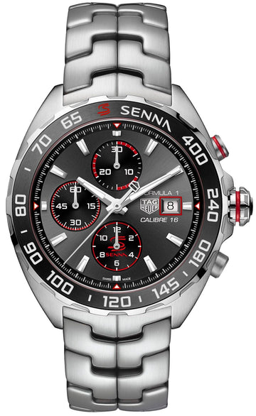  Shop Authentic Tag Heuer Formula 1 Chronograph Senna Grey Dial Silver Steel Strap Watch for Men - CAZ201D.BA0633 - Luxxuri