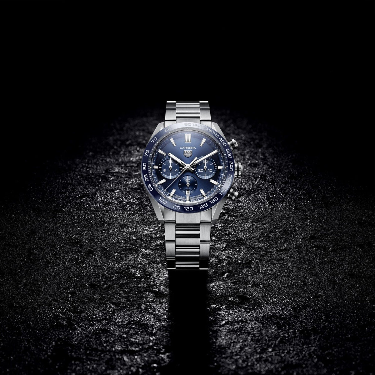  Shop Authentic Tag Heuer Carrera Chronograph Blue Dial Silver Steel Strap Watch for Men - CBN2A1A.BA0643 - Luxxuri