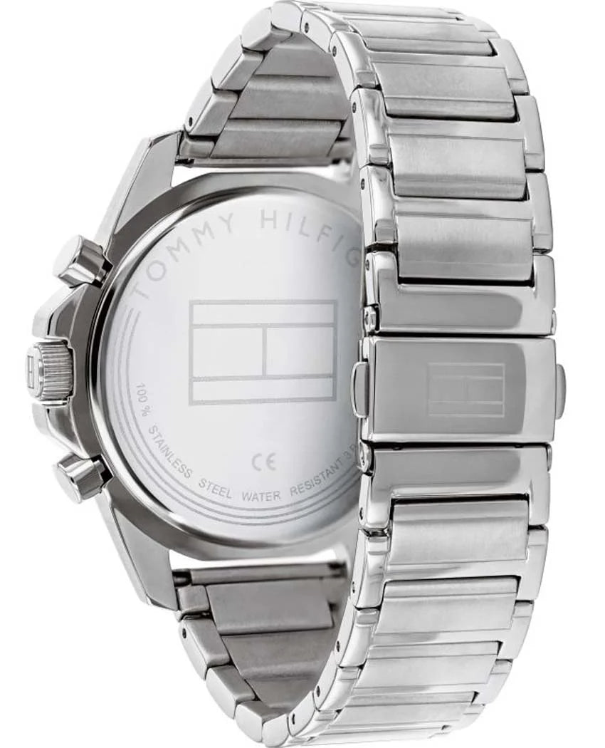  Shop Authentic Tommy Hilfiger Mason Quartz Blue Dial Silver Steel Strap Watch for Men - 1791788 - Luxxuri