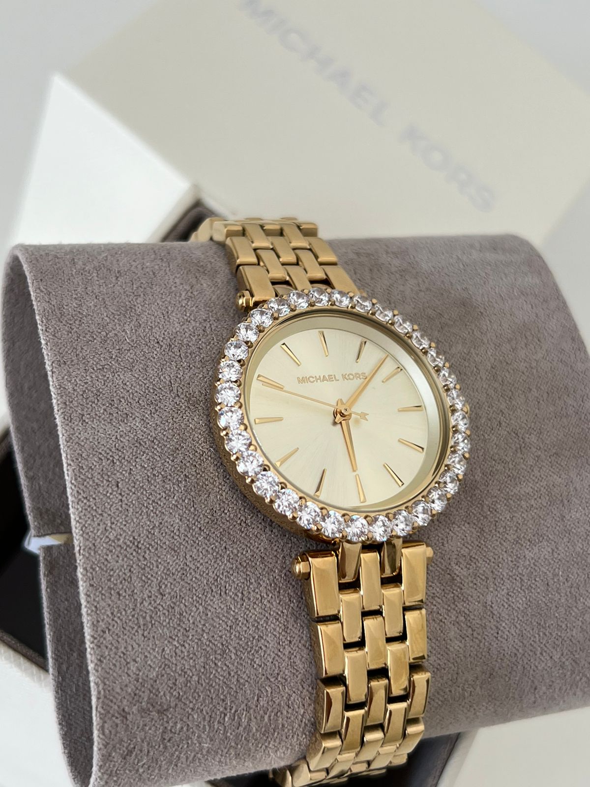  Shop Authentic Michael Kors Darci Analog Gold Dial Gold Steel Strap Watch For Women - MK4513 - Luxxuri