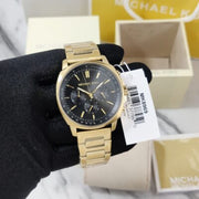  Shop Authentic Michael Kors Sullivan Quartz Black Dial Gold Steel Strap Watch For Men - MK8969 - Luxxuri