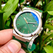  Shop Authentic Salvatore Ferragamo F-80 Classic Green Dial Green Leather Strap Watch for Men - SFDT00119 - Luxxuri