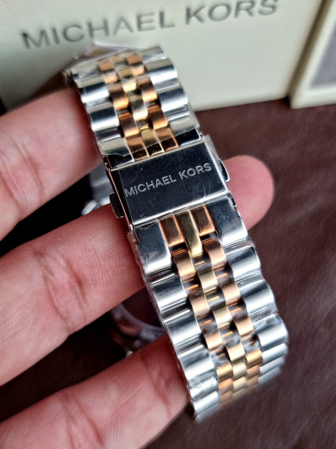 Shop Authentic Michael Kors Lexington Chronograph Crystals Black Dial Two Tone Steel Strap Watch for Men - MK8714 - Luxxuri