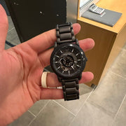  Shop Authentic Emporio Armani Meccanico Skeleton Black Dial Black Steel Strap Watch For Men - AR60045 - Luxxuri