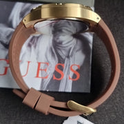  Shop Authentic Guess Headline Chronograph Blue Dial Brown Silicone Strap Watch For Men - GW0571G5 - Luxxuri