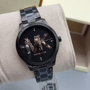  Shop Authentic Michael Kors Runway Quartz Black Dial Black Steel Strap Watch For Women - MK6683 - Luxxuri