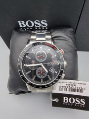  Shop Authentic Hugo Boss Rafale Chronograph Black Dial Silver Steel Strap Watch for Men - 1513509 - Luxxuri