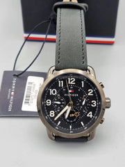  Shop Authentic Tommy Hilfiger Briggs Black Dial Black Leather Strap Watch for Men - 1791426 - Luxxuri