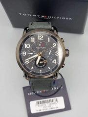  Shop Authentic Tommy Hilfiger Briggs Black Dial Black Leather Strap Watch for Men - 1791426 - Luxxuri