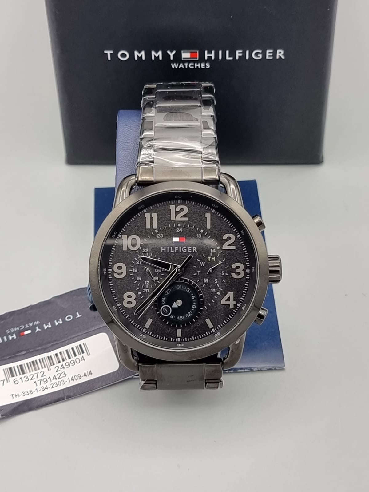  Shop Authentic Tommy Hilfiger Briggs Black Dial Black Steel Strap Watch for Men  - 1791423 - Luxxuri