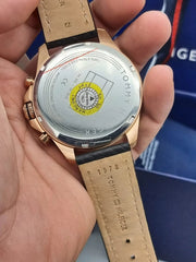  Shop Authentic Tommy Hilfiger Dean Chronograph Quartz Black Dial Black Leather Strap Watch for Men - 1791273 - Luxxuri