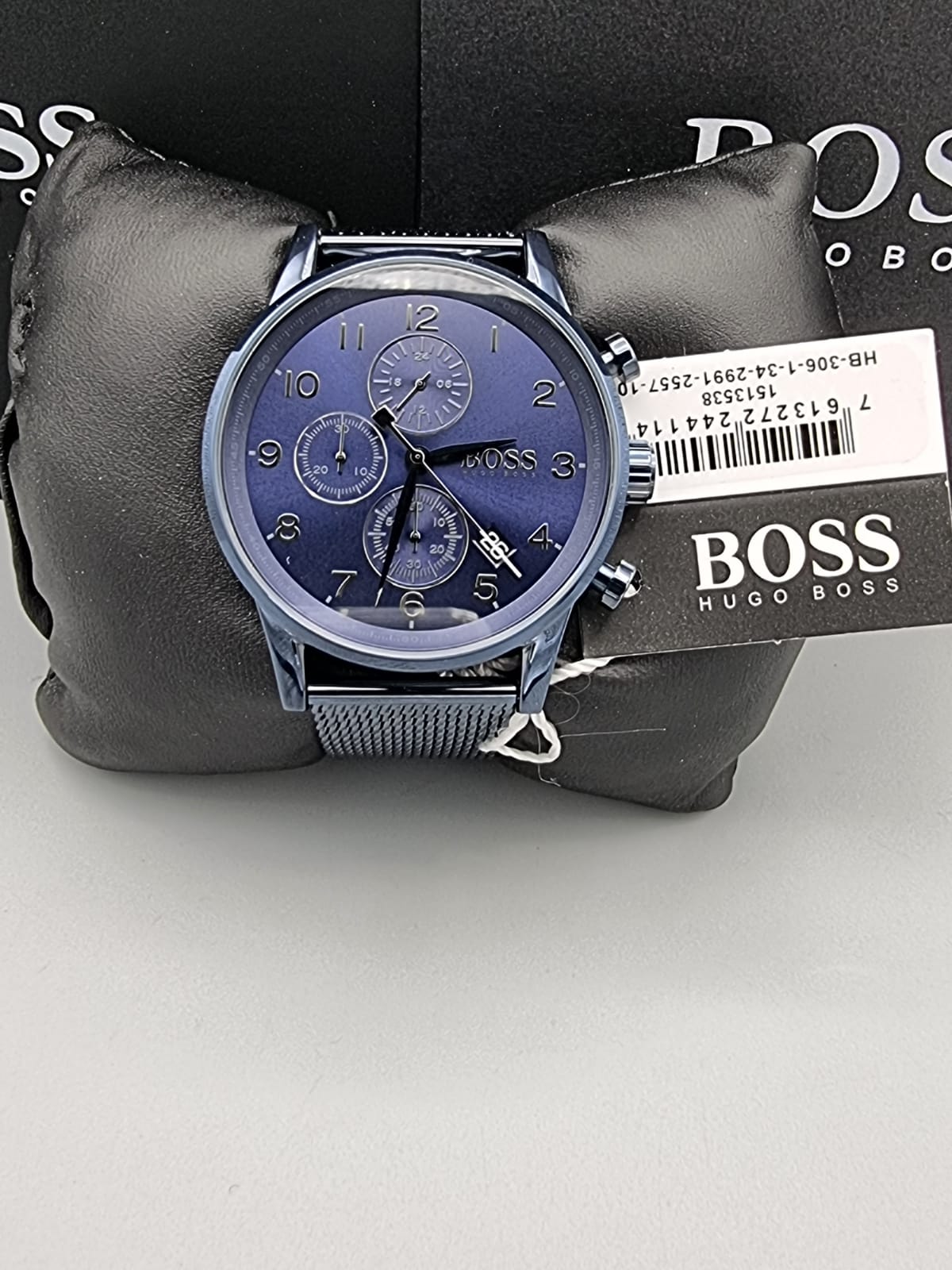  Shop Authentic Hugo Boss Navigator Chronograph Blue Dial Blue Mesh Bracelet Watch for Men - 1513538 - Luxxuri