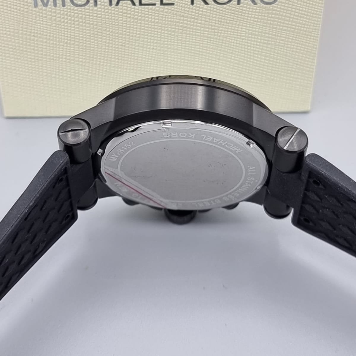  Shop Authentic Michael Kors Dylan Black Dial Black Rubber Strap Watch for Men - MK8152 - Luxxuri
