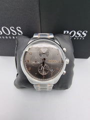  Shop Authentic Hugo Boss Skymaster Grey Dial Two Tone Steel Strap Watch for Men - 1513789 - Luxxuri