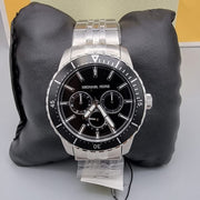  Shop Authentic Michael Kors Cunningham Multifunction Black Dial Silver Steel Strap Watch For Men - MK7156 - Luxxuri