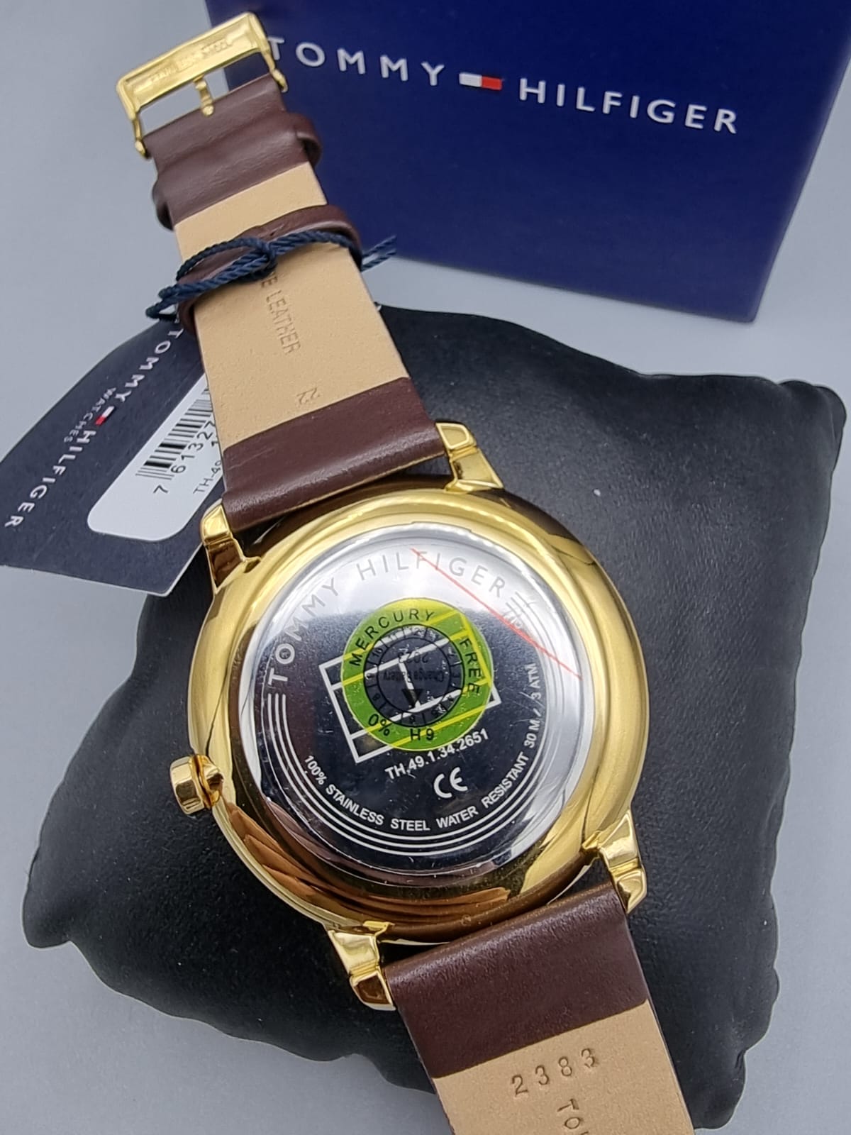  Shop Authentic Tommy Hilfiger Hunter Green Dial Brown Leather Strap Watch for Men - 1791607 - Luxxuri