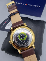  Shop Authentic Tommy Hilfiger Hunter Green Dial Brown Leather Strap Watch for Men - 1791607 - Luxxuri