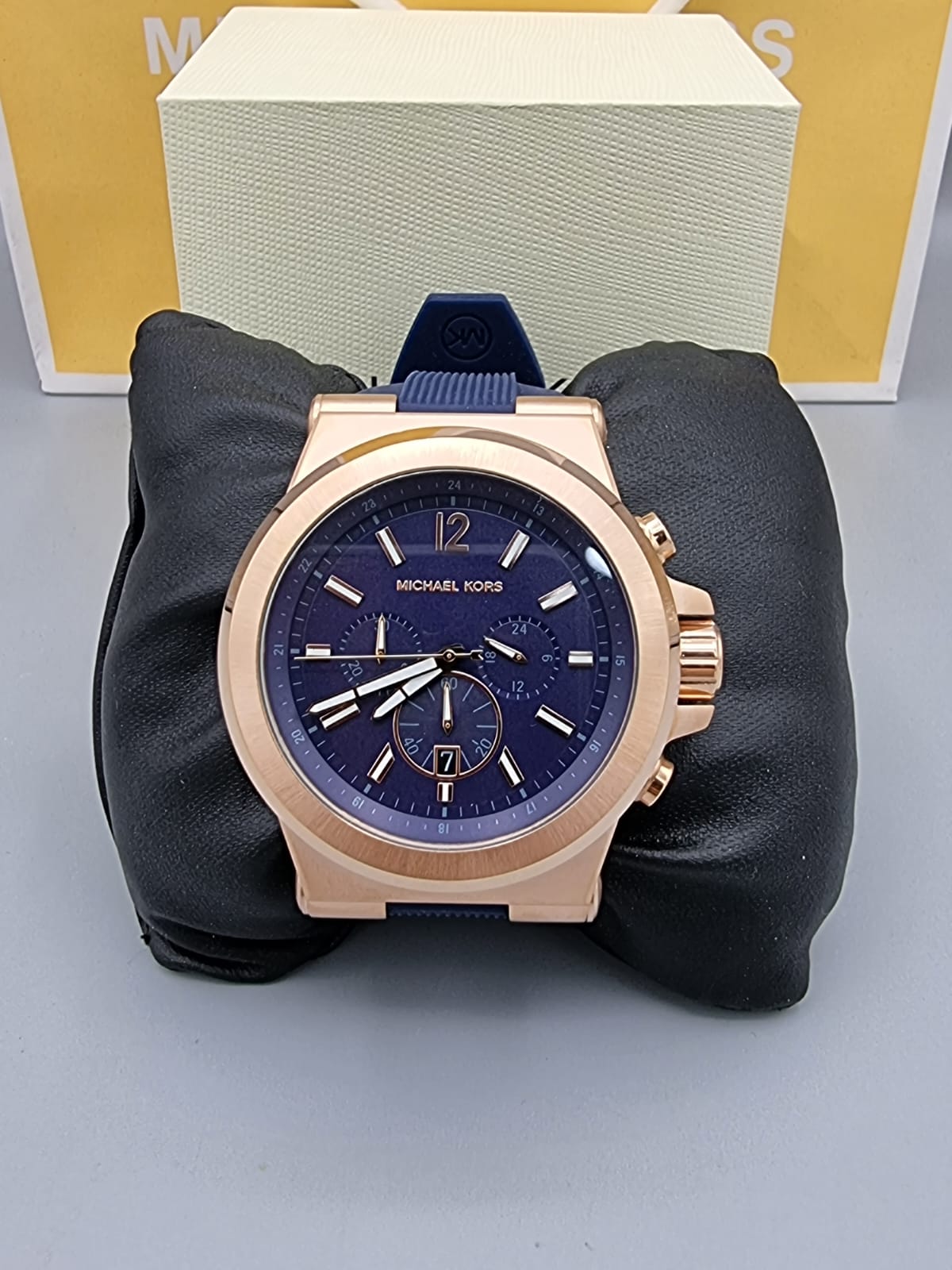  Shop Authentic Michael Kors Dylan Blue Dial Blue Rubber Strap Watch for Men - MK8295 - Luxxuri