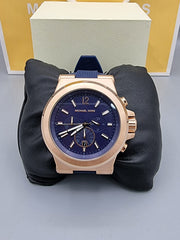  Shop Authentic Michael Kors Dylan Blue Dial Blue Rubber Strap Watch for Men - MK8295 - Luxxuri