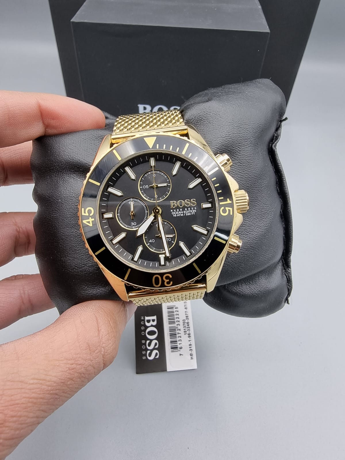  Shop Authentic Hugo Boss Ocean Edition Black Dial Two Tone Steel Strap Watch for Men - 1513705 - Luxxuri